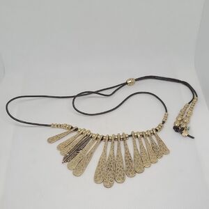 Lucky Brand Bib Necklace Adjustable